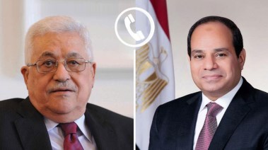 الرئيس عبد الفتاح السيسي ورئيس دولة فلسطين، محمود عباس