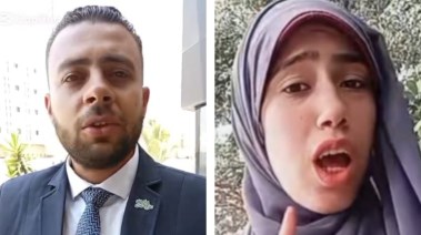 البلوجر علياء قمرون والمحامي مؤمن عز الدين 