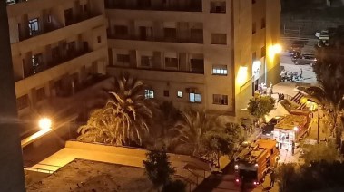حريق مستشفى حلوان