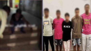 المتهمين  بعد القبض عليهم 