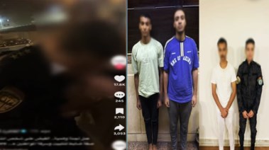 المتهمين بعد القبض عليهم 