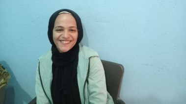 الطالبة أمل من ذوي الهمم