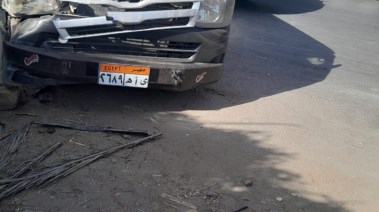 جانب من الحادث اليوم