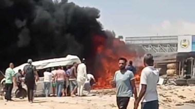 في حادث طريق مطروح