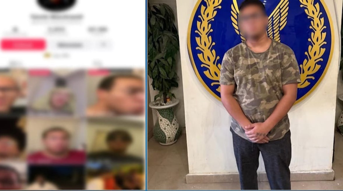 البلوجر طارق بلاك بعد القبض عليه البلوجر طارق بلاك بعد القبض عليه