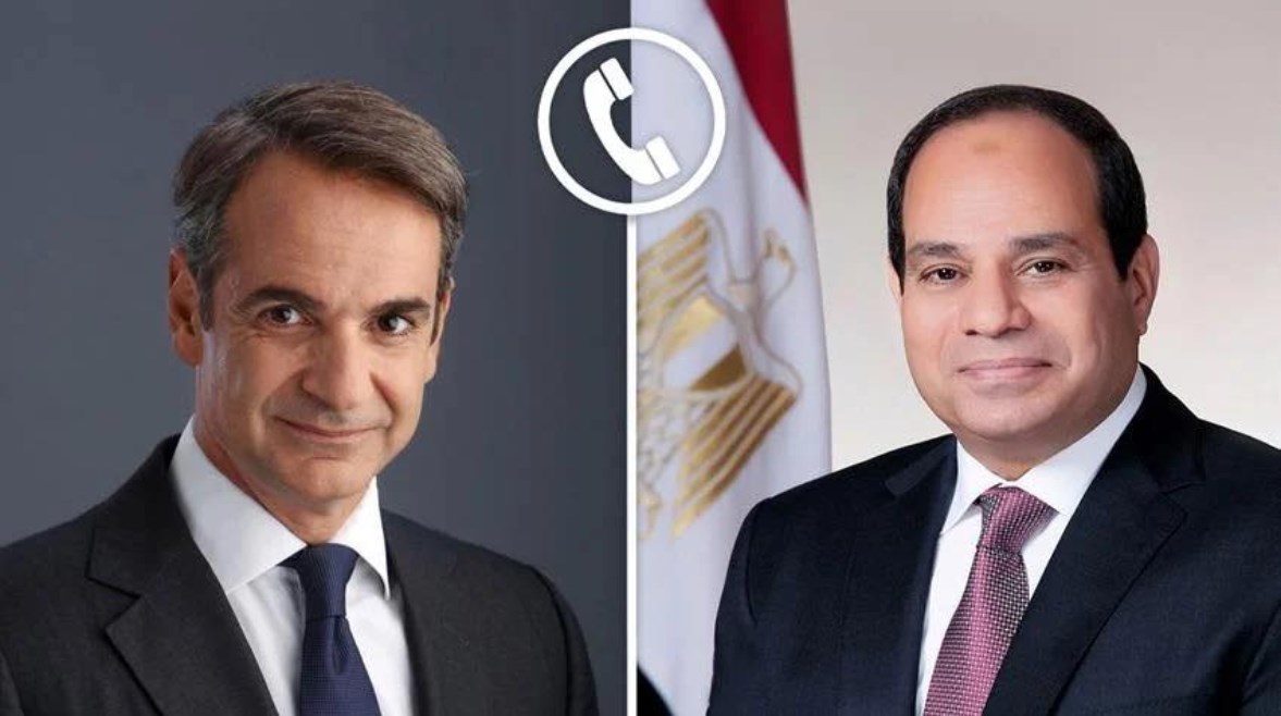 الرئيس عبد الفتاح السيسي، وكيرياكوس ميتسوتاكيس، رئيس وزراء اليونان