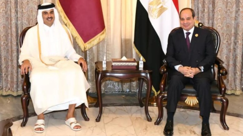 الرئيس عبد الفتاح السيسي وأمير قطر
