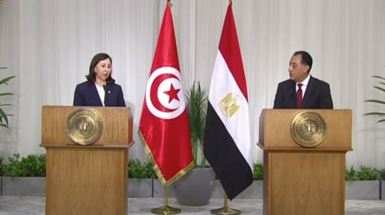 رئيس الوزراء مصطفى مدبولي ونظيرته التونسية سارة الزعفراني