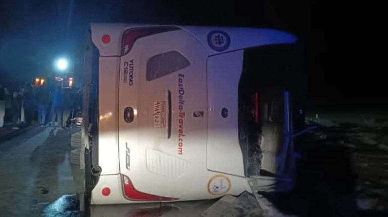 حادث انقلاب أتوبيس