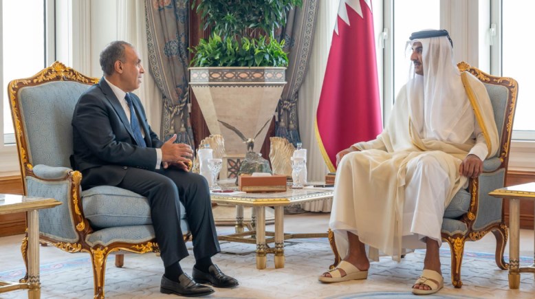 وزير الخارجية والهجرة، بدر عبدالعاطي و أمير دولة قطر، الشيخ تميم بن حمد آل ثاني