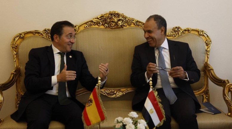وزير الخارجية والهجرة، بدر عبدالعاطي ووزير الخارجية الإسباني، خوسيه مانويل ألباريس