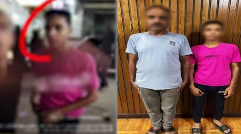 المتهمين وجانب من الواقعة 