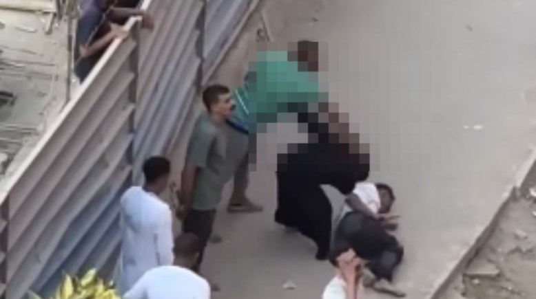  تعدي أشخاص على شاب وسيدة بالهرم