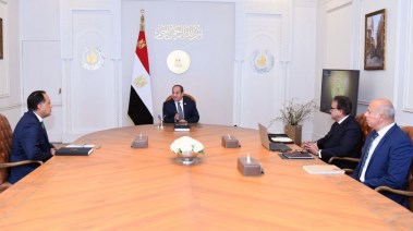 الرئيس عبدالفتاح السيسي خلال اجتماع اليوم