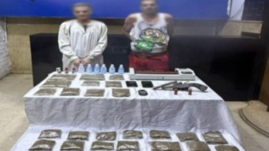 المضبوطات مع المتهمين