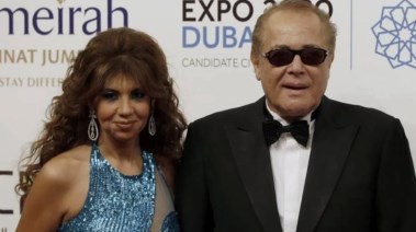 الفنان محمود عبد العزيز و الإعلامية بوسي شلبي