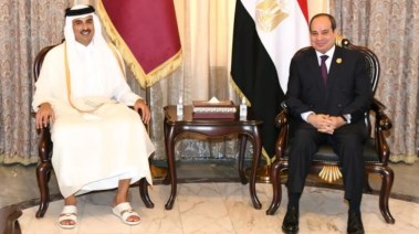 الرئيس عبد الفتاح السيسي وأمير قطر