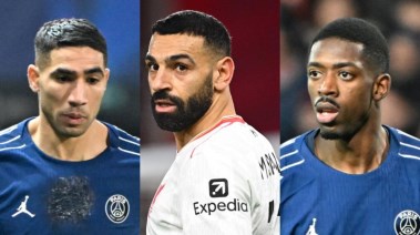 محمد صلاح وأشرف حكيمي وعثمان ديمبلي