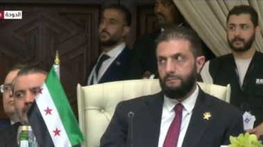 الشرع خلال قمة الدوحة