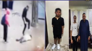 جانب من الواقعة والمتهمين والصغير