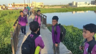 كوبري متهالك يهدد حياة التلاميذ بجنوب بورسعيد
