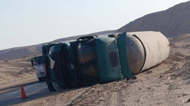 صورة من موقع الحادث للسيارة 