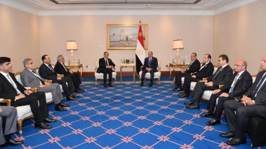  الرئيس عبد الفتاح السيسي ورئيس وزراء باكستان، شهباز شريف