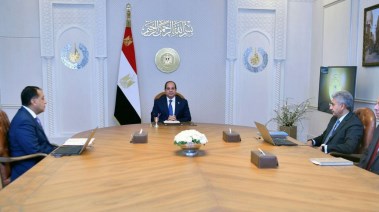 الرئيس عبدالفتاح السيسي خلال اجتماعه بشأن المتحف المصري الكبير