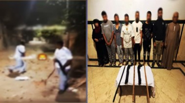 المتهمين وجانب من الواقعة