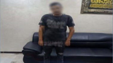 المتهم بعد القبض عليه 