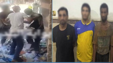 المتهمون وجانب من الواقعة 