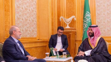 محمد بن سلمان وعلي لاريجاني
