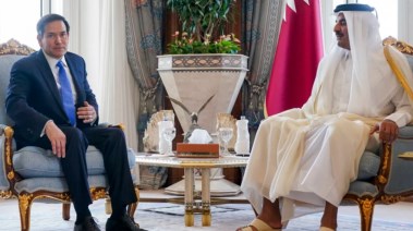  أمير قطر تميم بن حمد آل ثاني يلتقي وزير الخارجية الأمريكي ماركو روبيو في الدوحة- أرشيفية