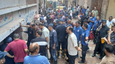 حريق مصنع ومصبغة بالمحلة