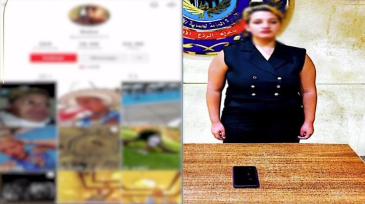 المتهمة بنشر فيديوهات خادشة للحياء المتهمة بنشر فيديوهات خادشة للحياء