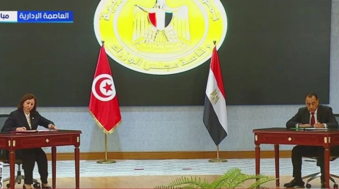 رئيس مجلس الوزراء، الدكتور مصطفى مدبولى، ورئيسة الحكومة التونسية، سارة الزعفرانى رئيس مجلس الوزراء، الدكتور مصطفى مدبولى، ورئيسة الحكومة التونسية، سارة الزعفرانى