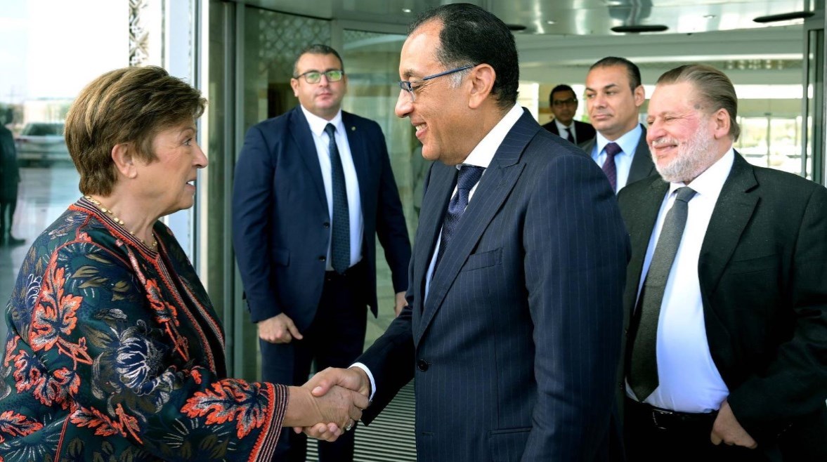 رئيس الوزارء مصطفى مدبولي مع رئيسة صندوق النقد