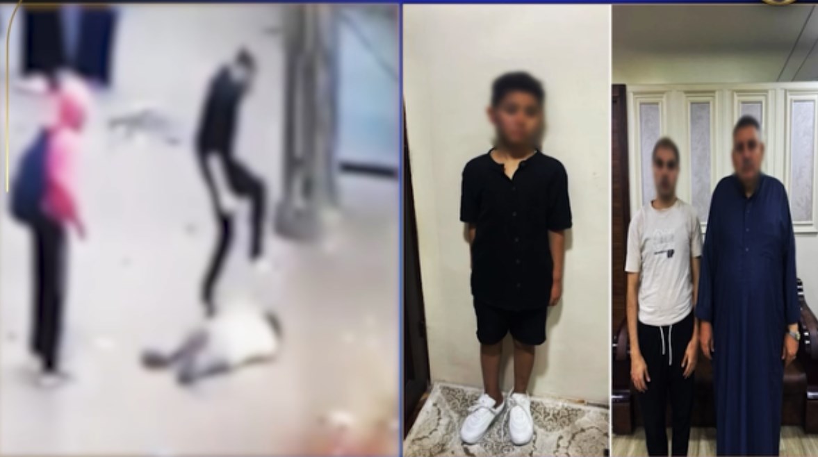 جانب من الواقعة والمتهمين والصغير جانب من الواقعة والمتهمين والصغير