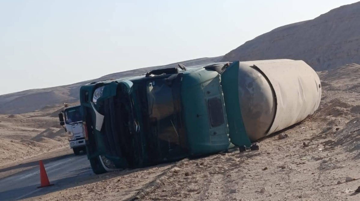 صورة من موقع الحادث للسيارة 