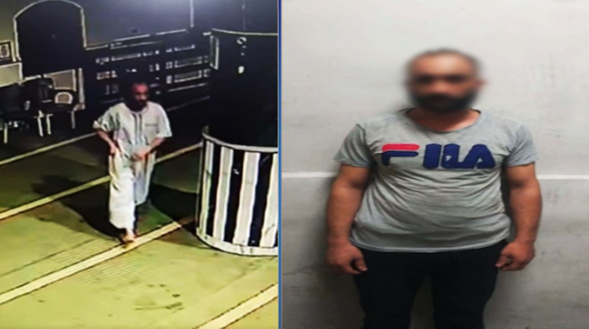 المتهم بسرقة مسجد بالقاهرة وجانب من الواقعة