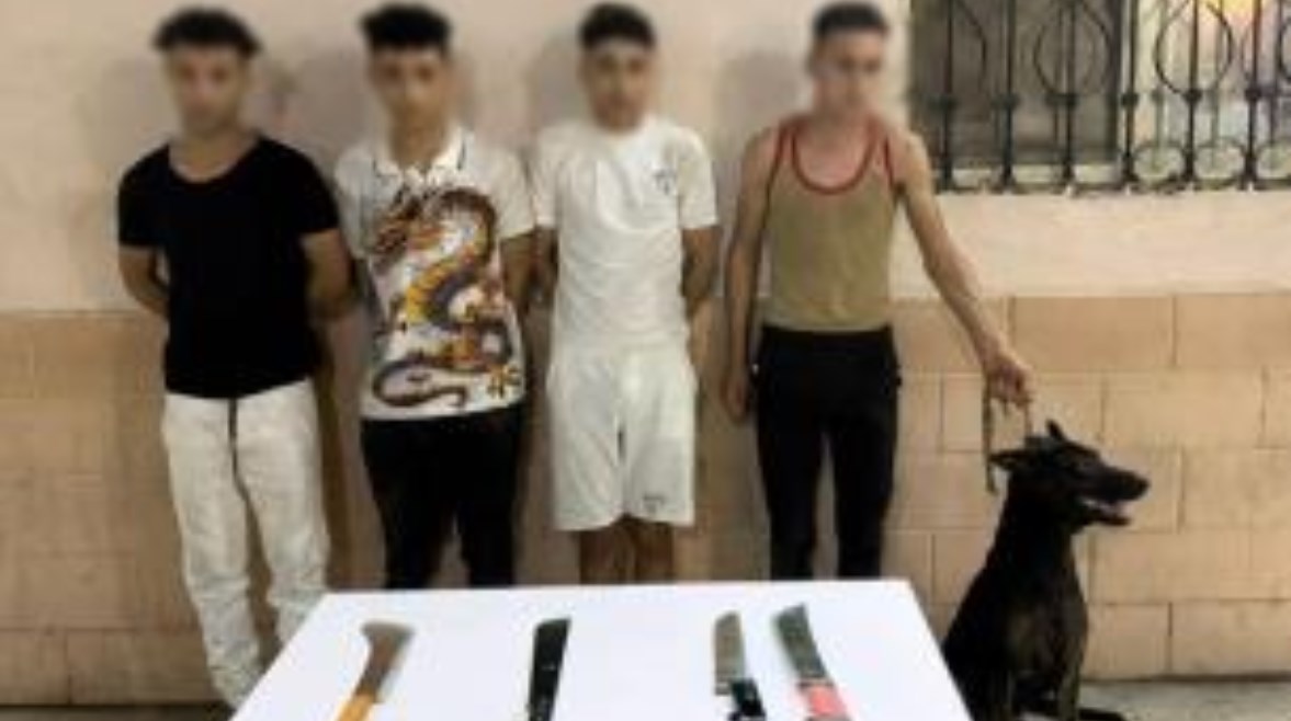 المتهمين بعد القبض عليهم 