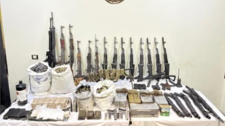 المضبوطات بحوزة العناصر الإجرامية