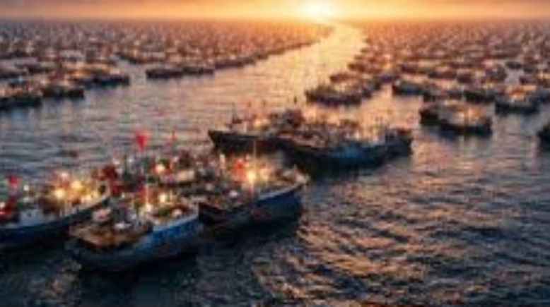 حشد قوارب بحرية