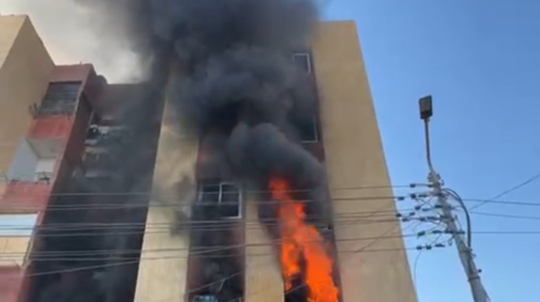 حريق شقة بالمنيا