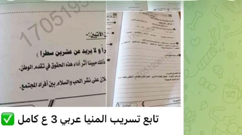 أنباء عن تسريب امتحان العربي في المنيا