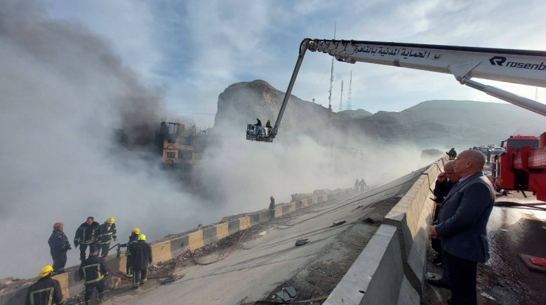 محافظ القاهرة يتابع جهود إخماد الحريق