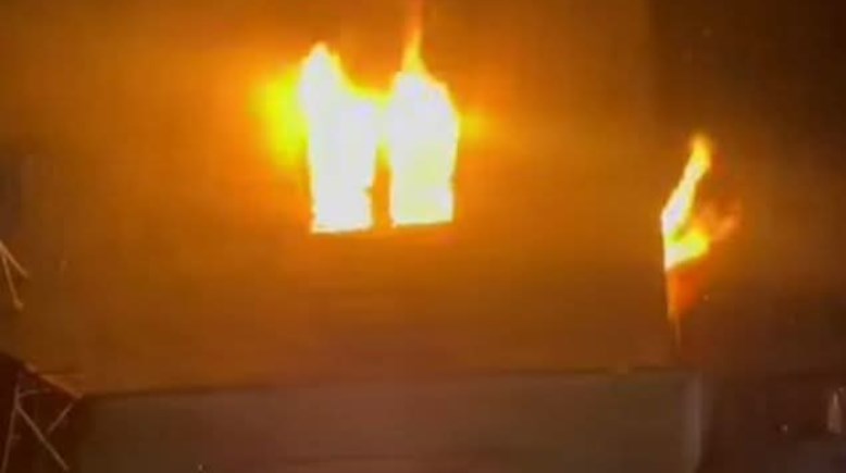 حريق شقة بالسلام