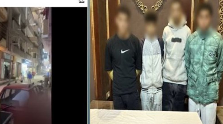 المتهمون وجانب من الواقعة 