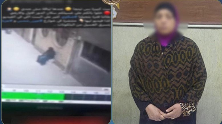 المتهمة وجانب من الواقعة 