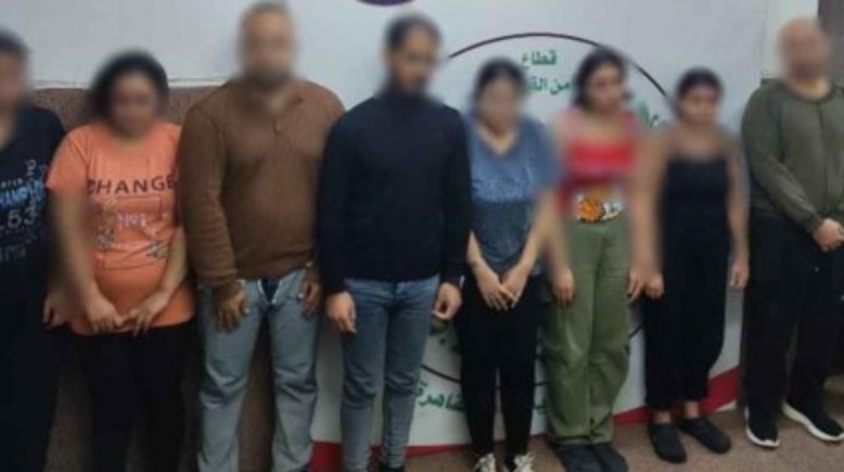 بعض المتهمين بعد ضبطهم 